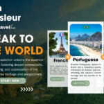 Illustrative image showing Portuguese, French, and Japanese language courses with the text 'Start using Pimsleur today!' for language learning.